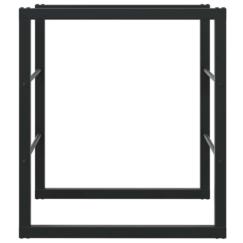 vidaXL Ράφι Καυσόξυλων Μαύρο 55x30x61 εκ. Ατσάλινο