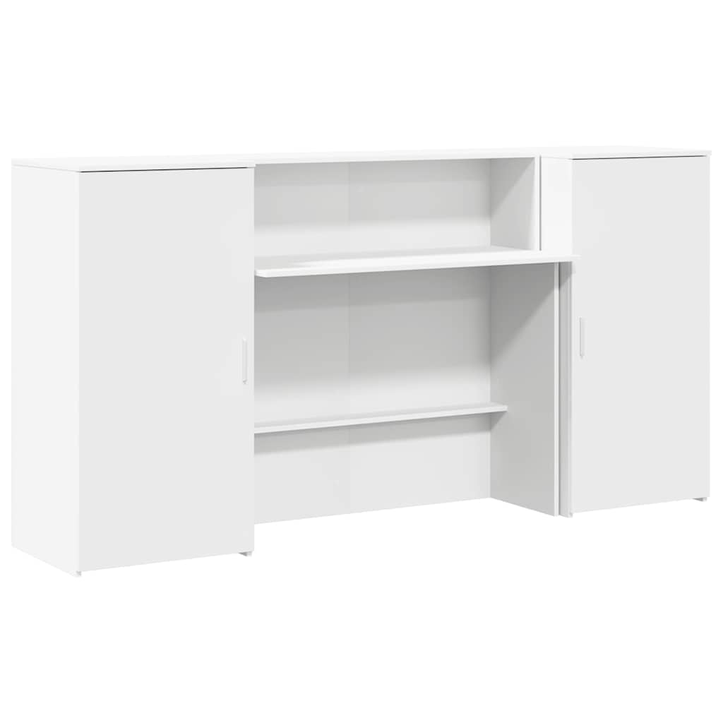 vidaXL Γραφείο υποδοχής Λευκό 200x50x103,5 εκ. Επεξεργασμένο Ξύλο