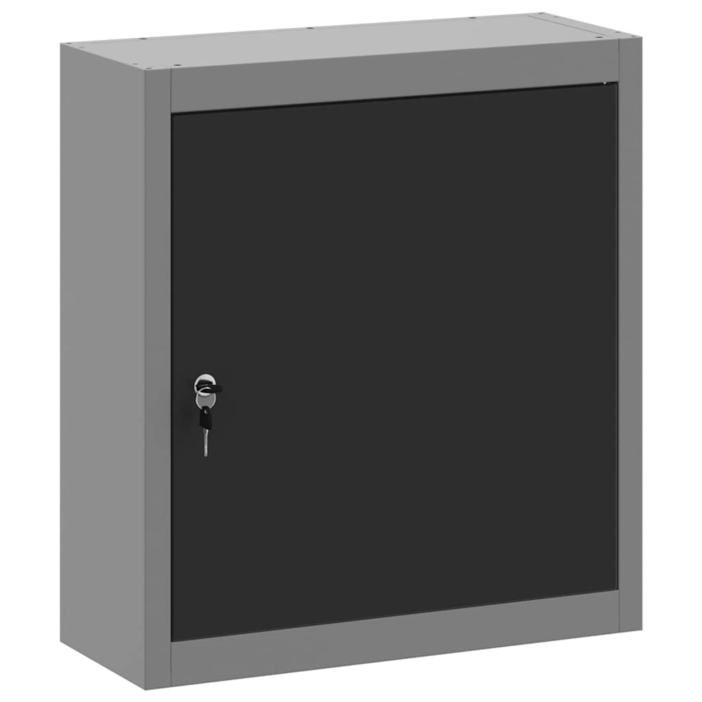 vidaXL Ντουλάπα εργαλείων Μαύρο και Γκρι 50 x 20 x 55 εκ. Ατσάλι