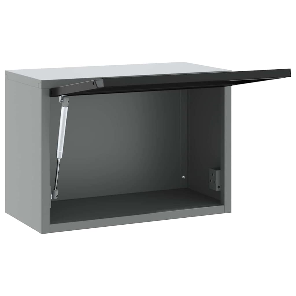 vidaXL Ντουλάπα εργαλείων Μαύρο και Γκρι 50 x 25 x 35 εκ.