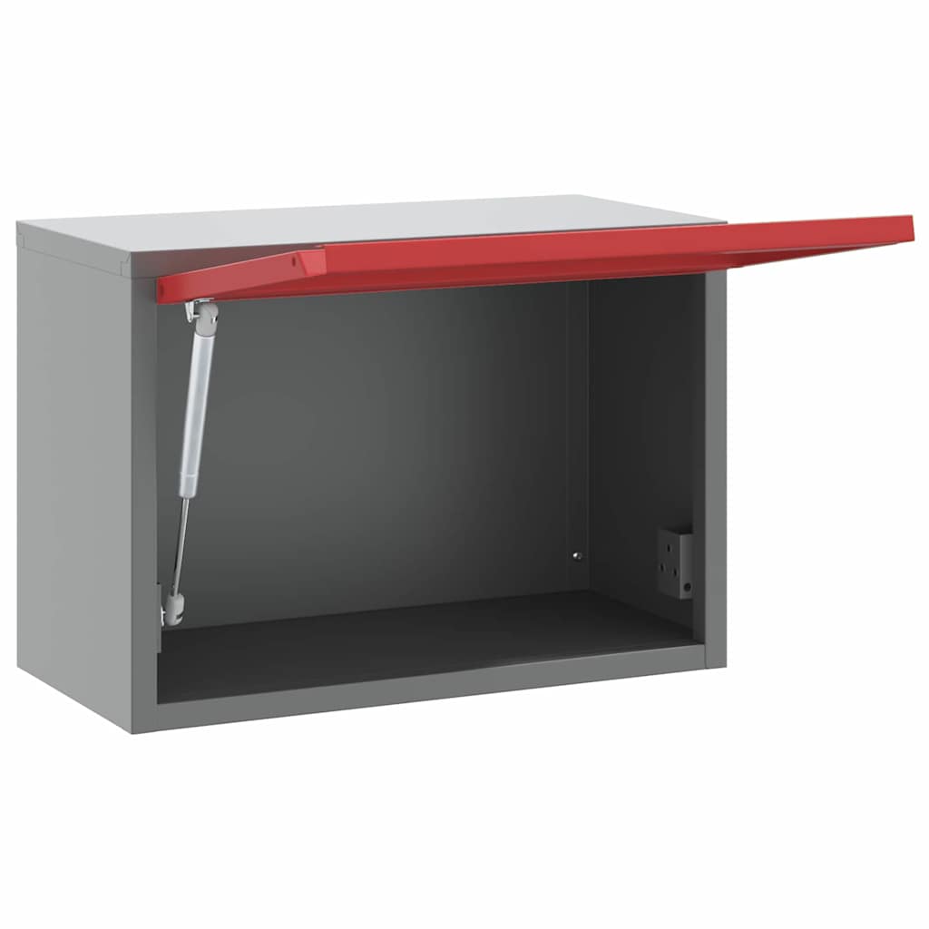 vidaXL Ντουλάπα εργαλείων Κόκκινο και Γκρι 50 x 25 x 35 εκ.