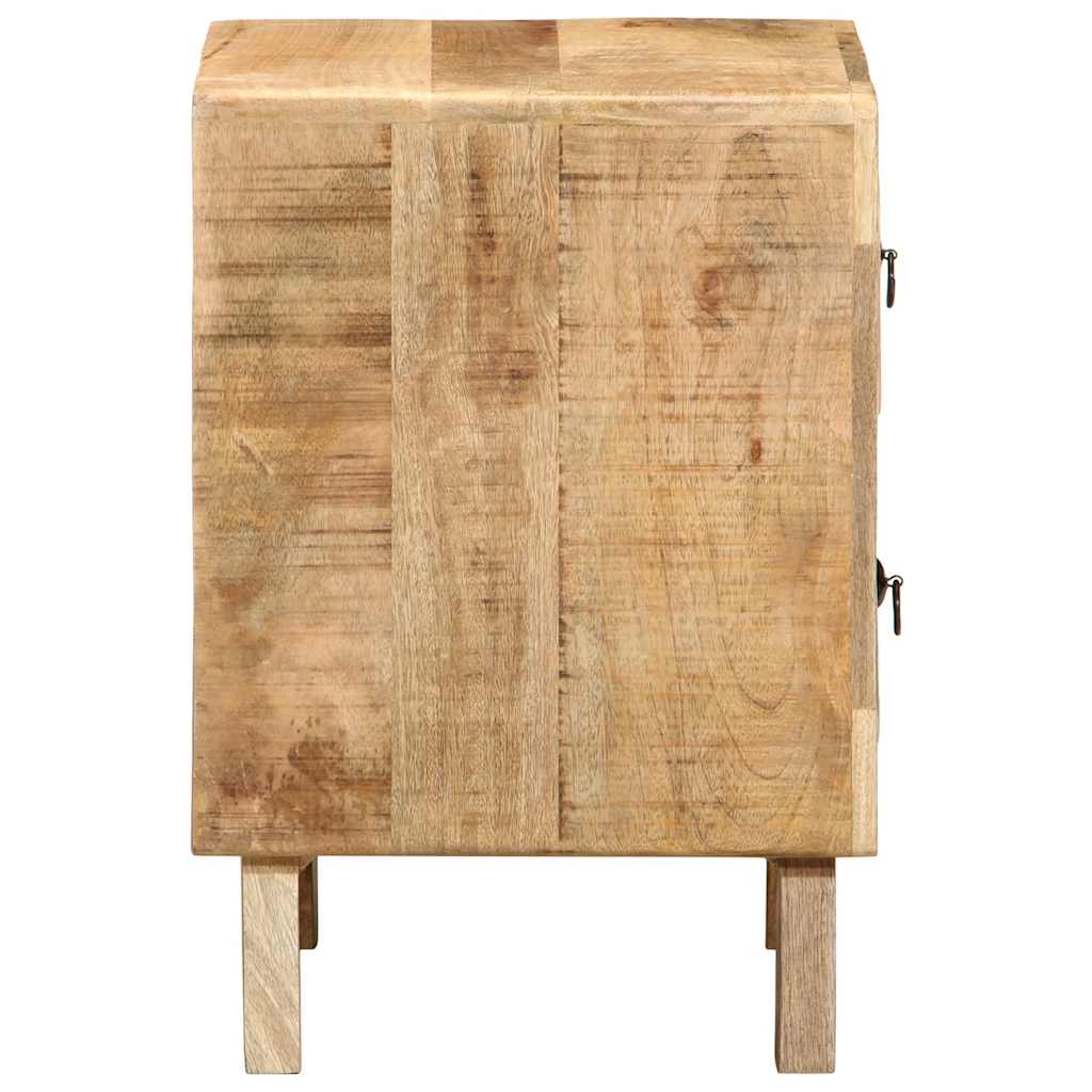 vidaXL Κομοδίνο 40x32x46 cm από μασίφ ξύλο Rough Mango
