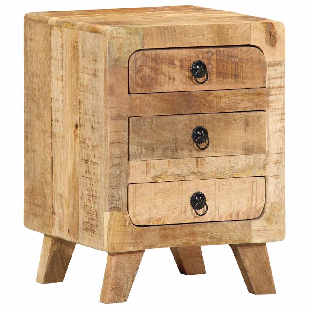 vidaXL Κομοδίνο 37x32x50 cm Στερεό ξύλο Rough Mango