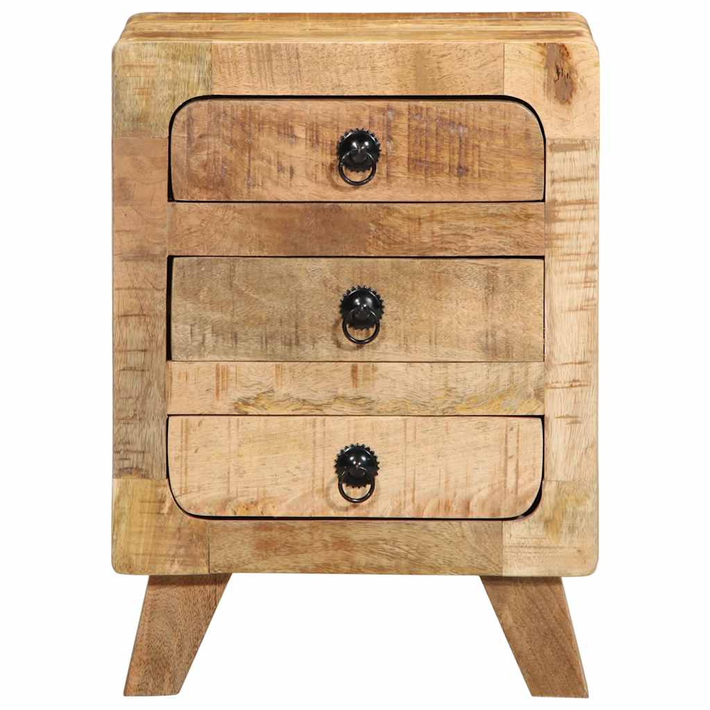 vidaXL Κομοδίνο 37x32x50 cm Στερεό ξύλο Rough Mango