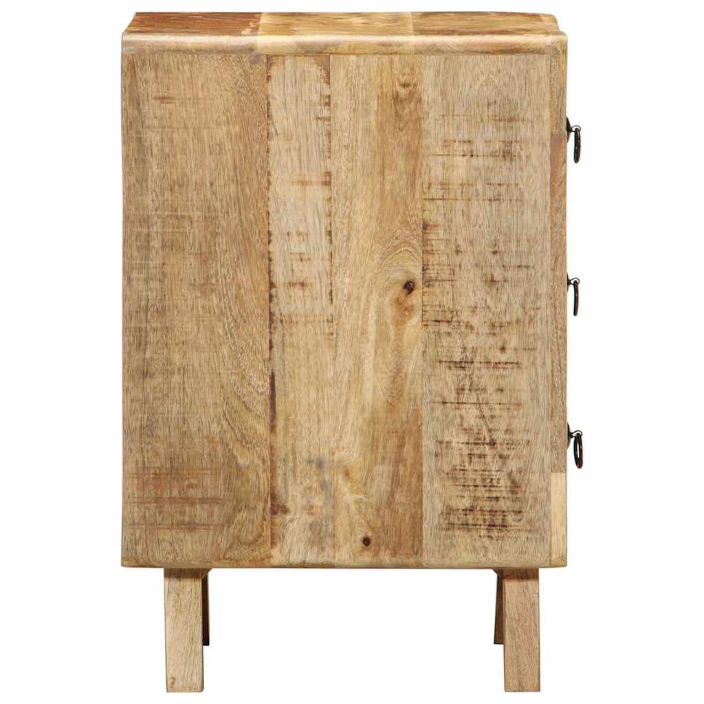 vidaXL Κομοδίνο 37x32x50 cm Στερεό ξύλο Rough Mango