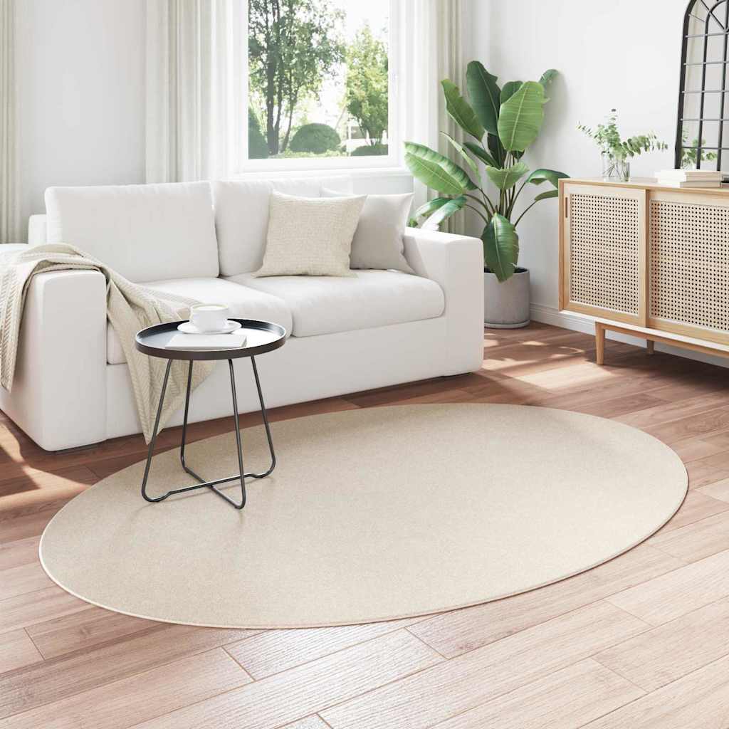 vidaXL Χαλί HUARTE Μπεζ 140 x 200 cm 100% Πολυεστέρας