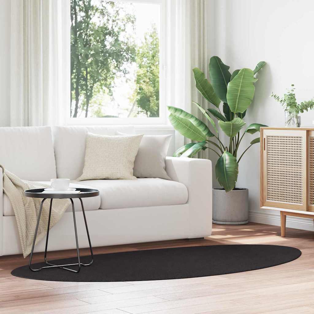 vidaXL Χαλί HUARTE Μαύρο 100 x 200 cm Πολυεστέρας
