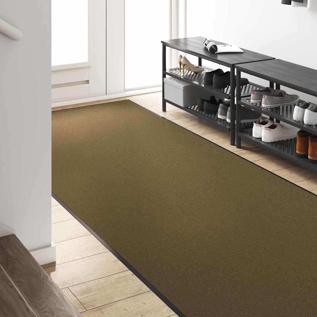 vidaXL Χαλάκι Εξώπορτας Καφέ και Μαύρο 120 x 300 cm 100% Πολυαμίδιο