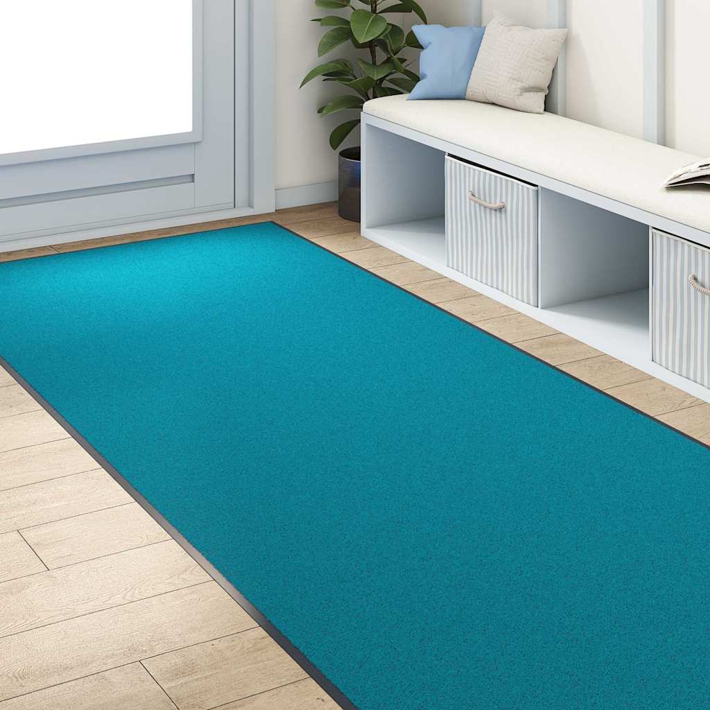 vidaXL Χαλάκι Εξώπορτας Κυανί και Μαύρο 120 x 300 cm
