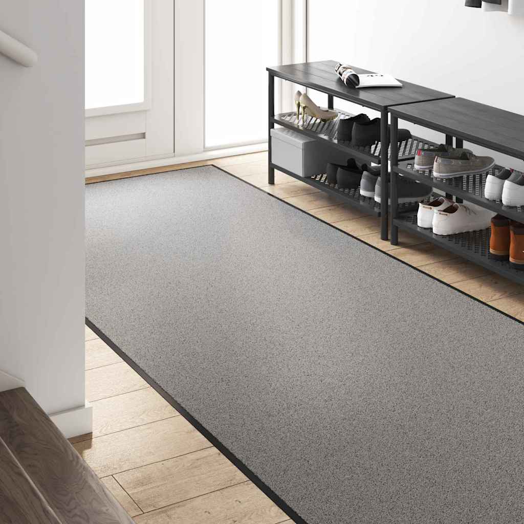 vidaXL Χαλάκι Εξώπορτας Γκρι και Μαύρο 120 x 250 cm