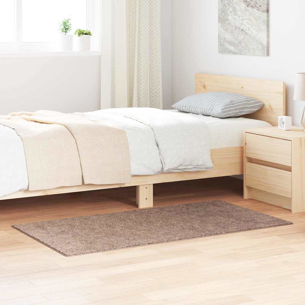 vidaXL Αντιολισθητικό Σαγκί Χαλάκι Καφέ 80 x 150 cm PP