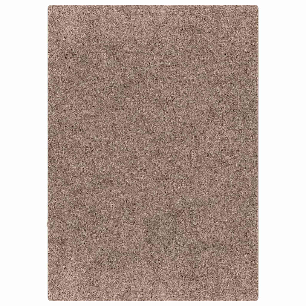vidaXL Αντιολισθητικό Σαγκί Χαλάκι Καφέ 140 x 200 cm PP