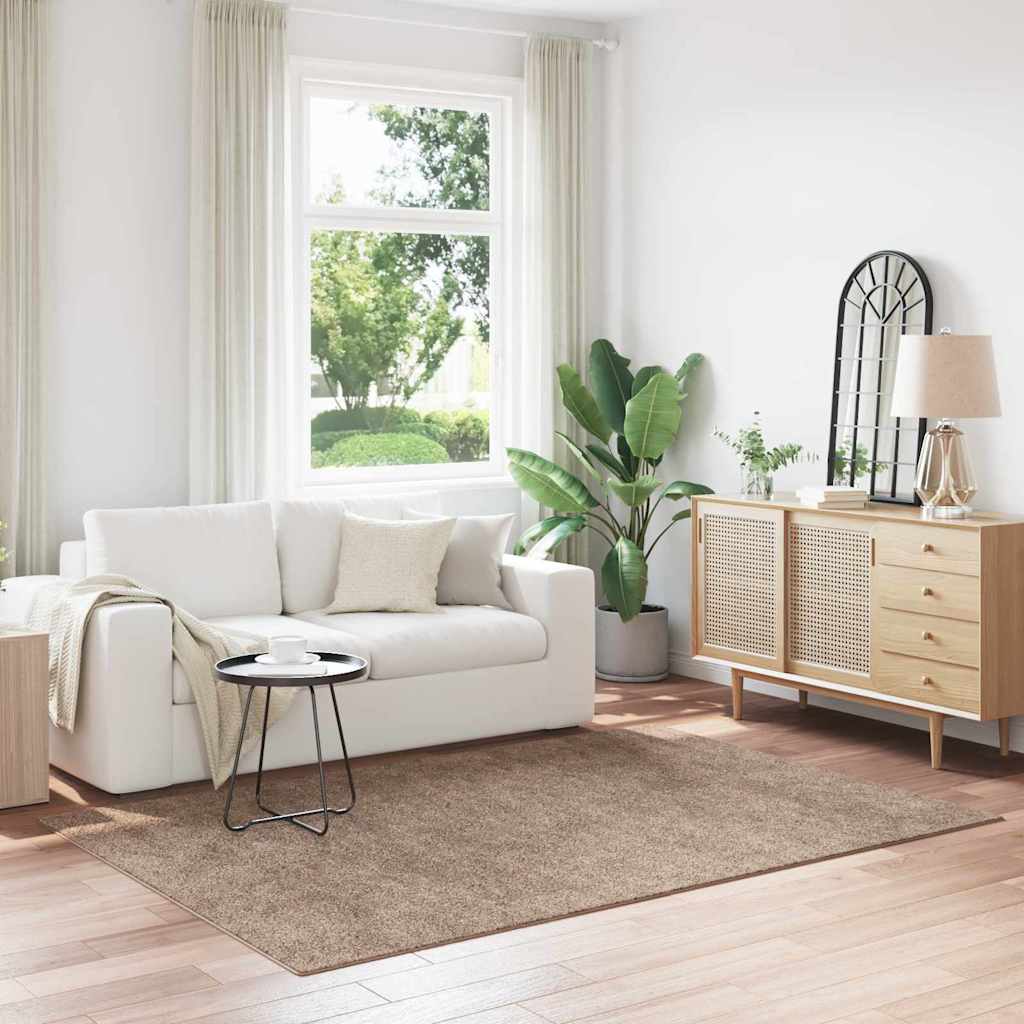 vidaXL Αντιολισθητικό Σαγκί Χαλάκι Καφέ 160 x 230 cm PP