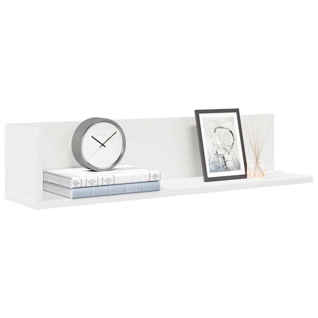 vidaXL Ραφιέρες Τοίχου 2 τεμ. Λευκό 75x16,5x16,5 εκ. από Μοριοσανίδα