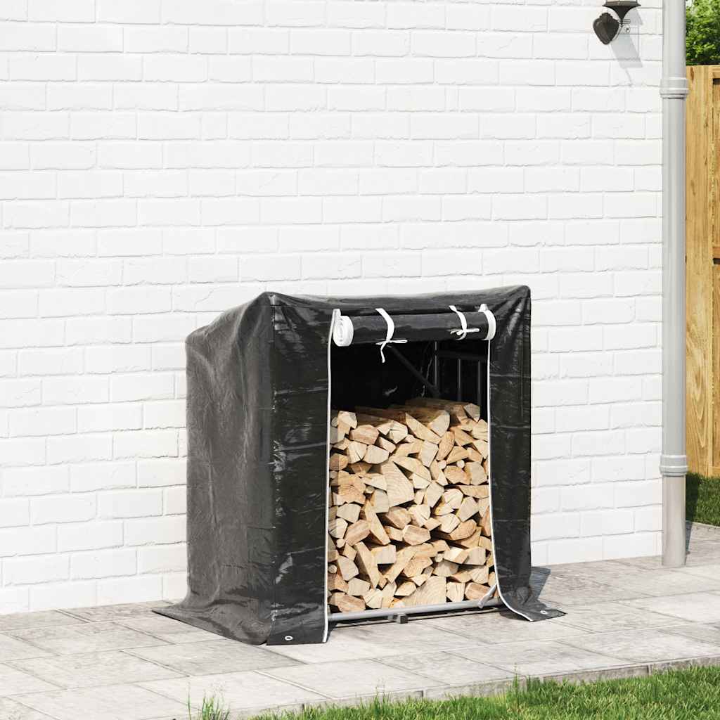 vidaxL Ράφι για καυσόξυλα με κάλυμμα βροχής 101x61x110,5 εκ.