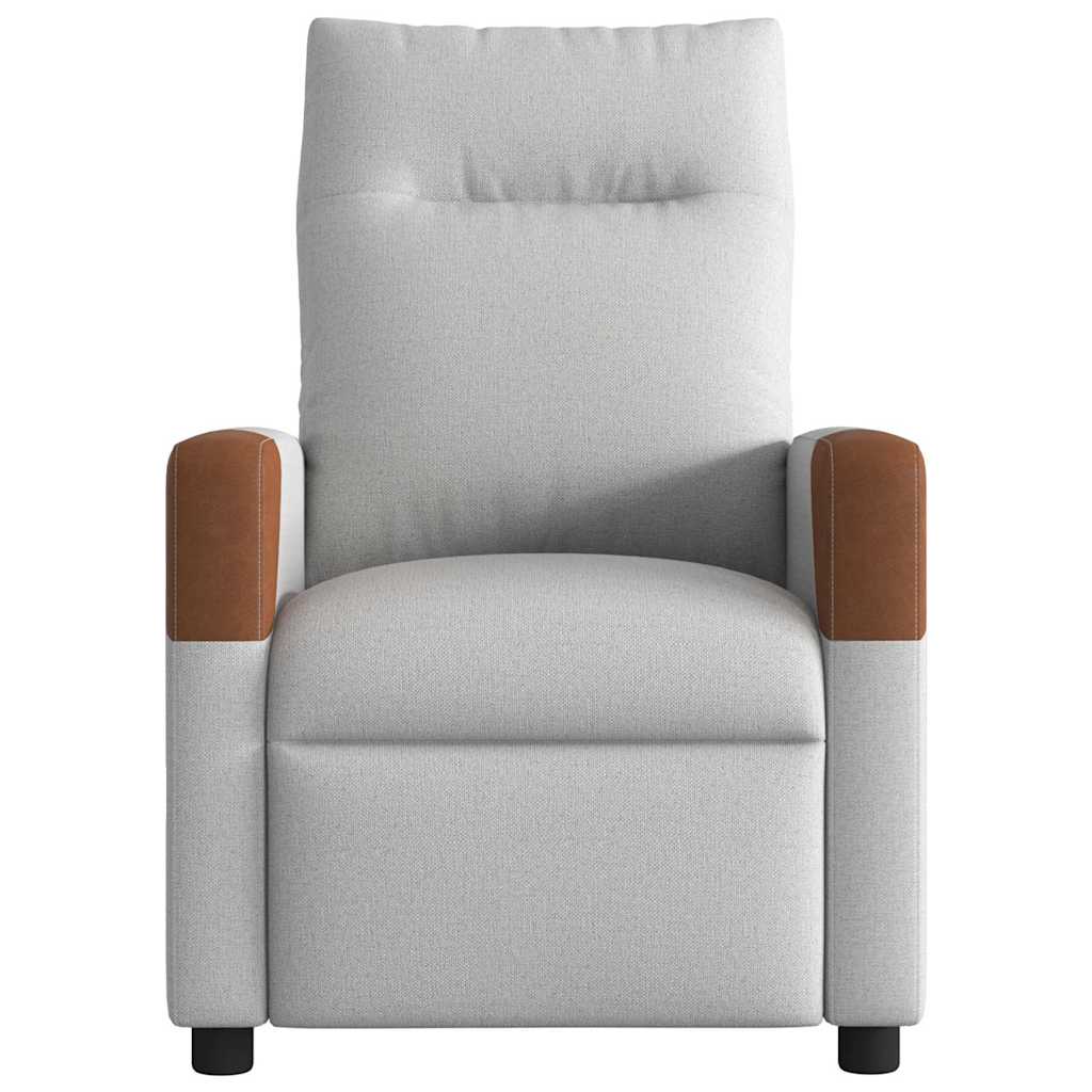 vidaXL καρέκλα ανάκλισης μασάζ Cloud Grey Fabric