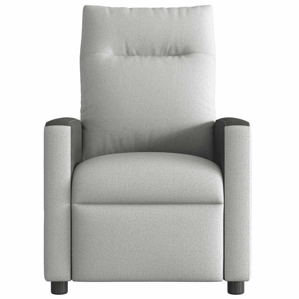 vidaXL καρέκλα ανάκλισης μασάζ Cloud Grey Fabric