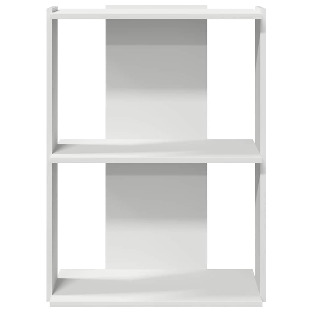 vidaXL Βιβλιοθήκη 3 επιπέδων Λευκό 60x30x80 cm Ξύλινη κατασκευή
