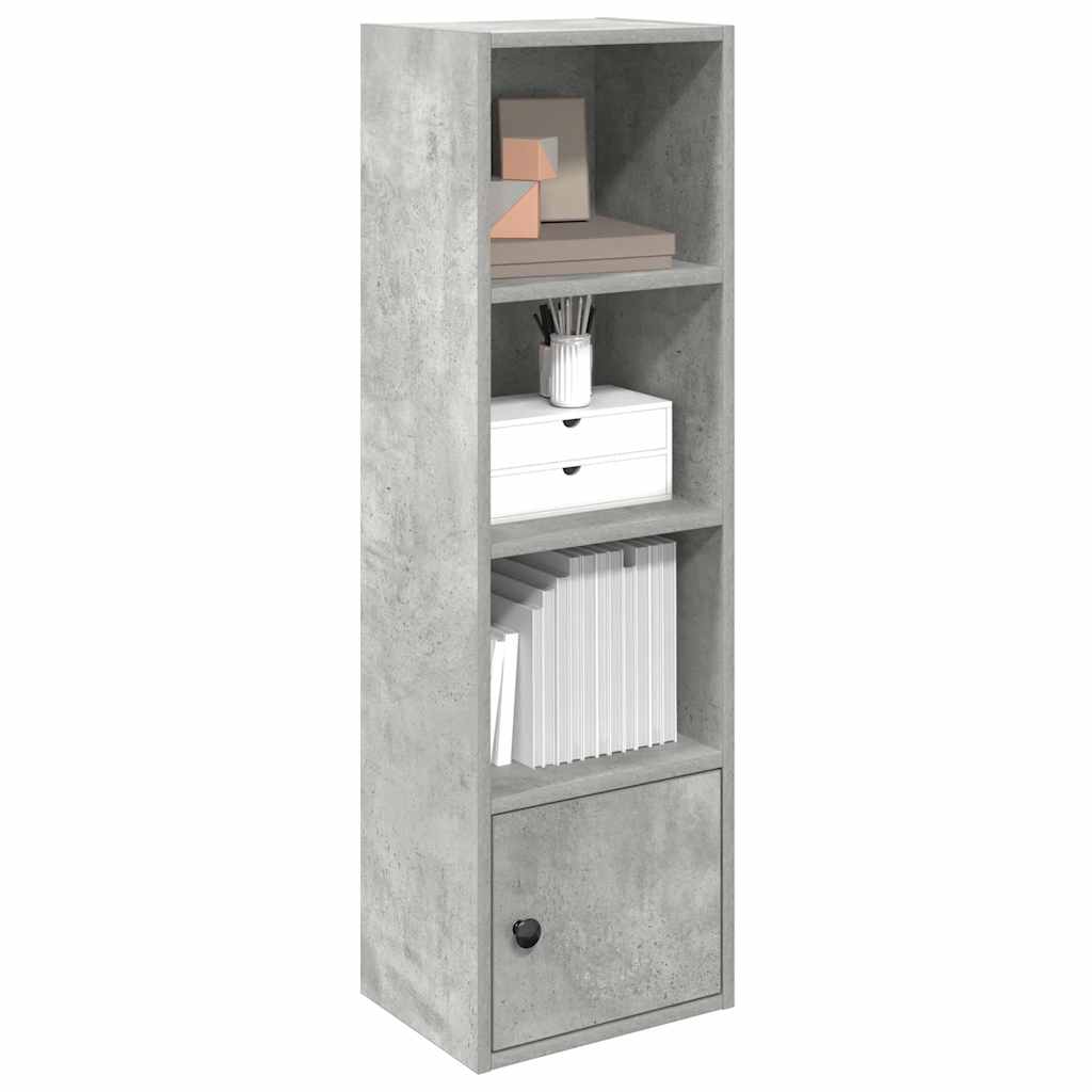 vidaXL Βιβλιοθήκη Γκρι Σκυροδέματος 31x24x102 εκ. Επεξεργ. Ξύλο