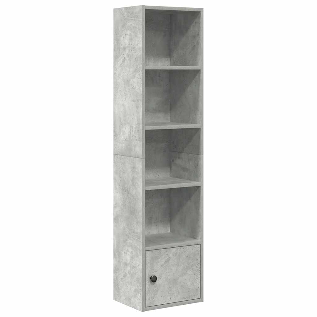 vidaXL Βιβλιοθήκη Γκρι Σκυροδέματος 31x24x127 εκ. Επεξεργ. Ξύλο