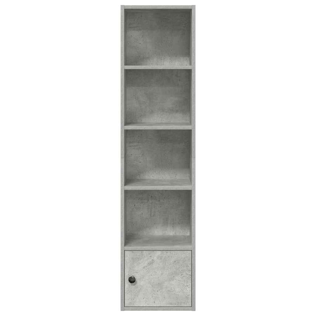 vidaXL Βιβλιοθήκη Γκρι Σκυροδέματος 31x24x127 εκ. Επεξεργ. Ξύλο