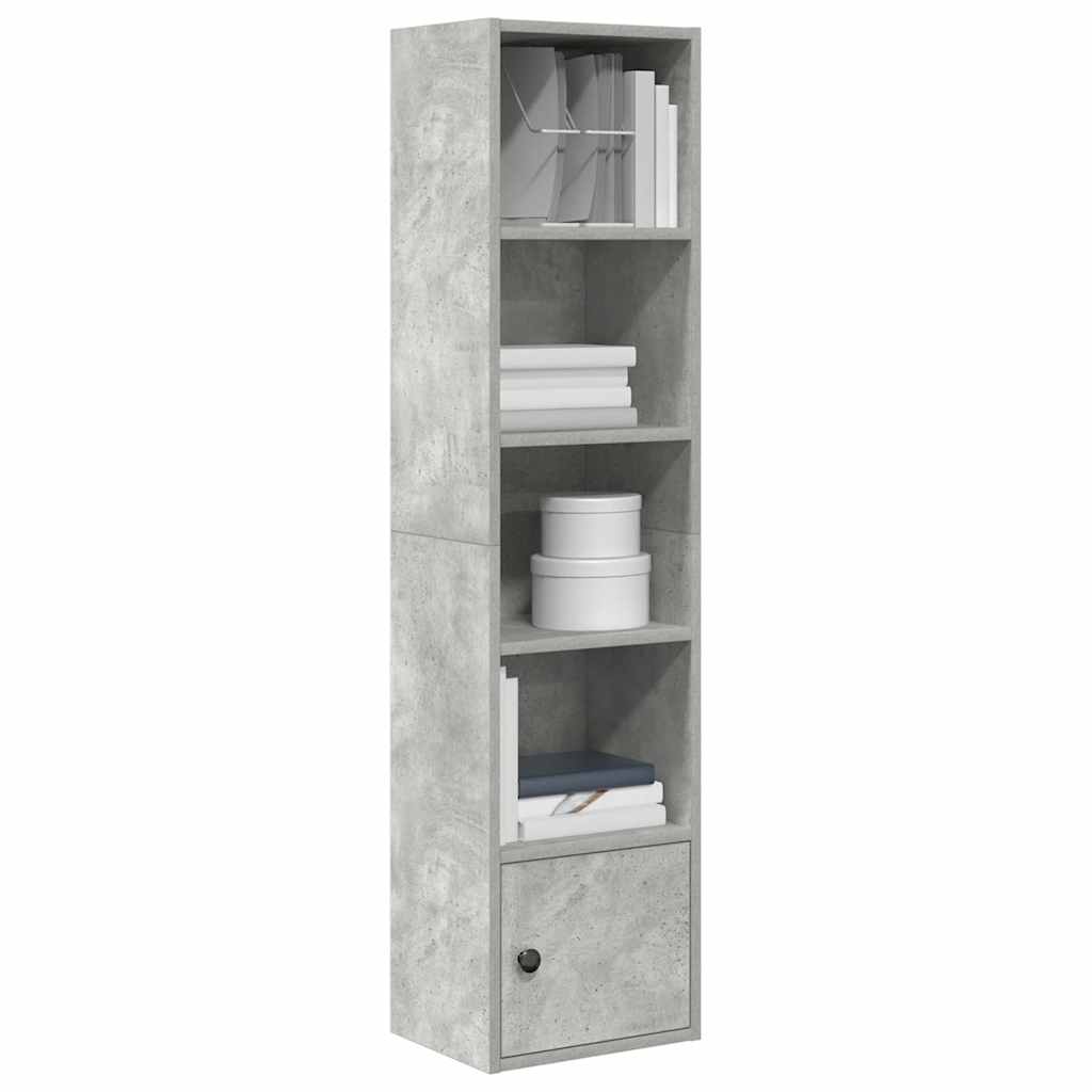 vidaXL Βιβλιοθήκη Γκρι Σκυροδέματος 31x24x127 εκ. Επεξεργ. Ξύλο
