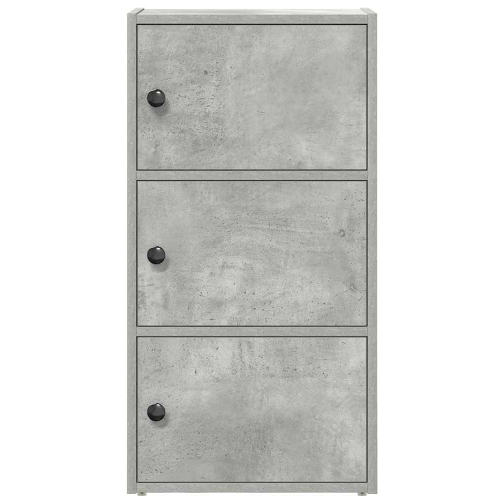 vidaXL Βιβλιοθήκη Γκρι Σκυροδέματος 40x24x77 εκ. Επεξεργ. Ξύλο