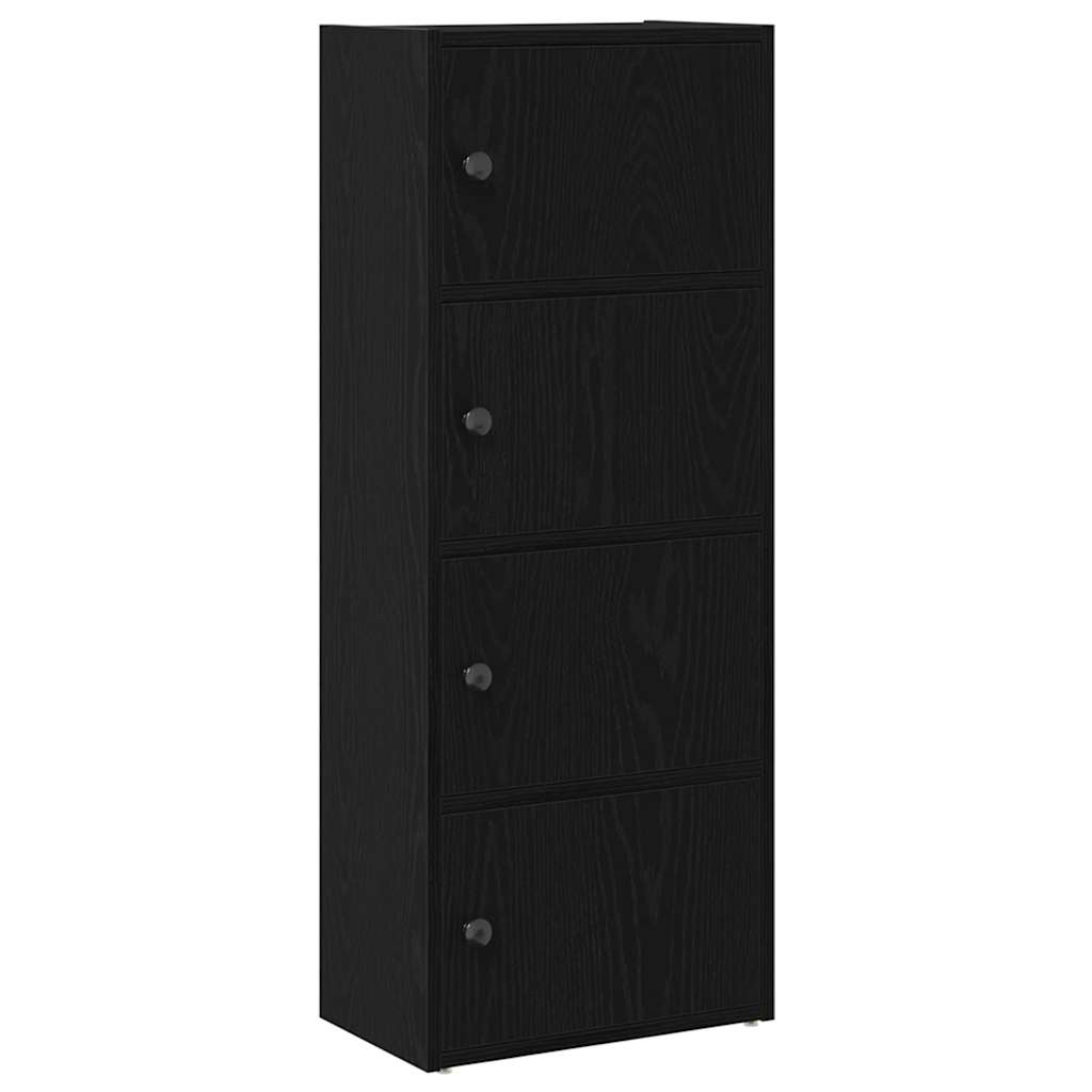 vidaXL Βιβλιοθήκη Μαύρη Δρυς 40x24x102 εκ. Κατασκευασμένο ξύλο