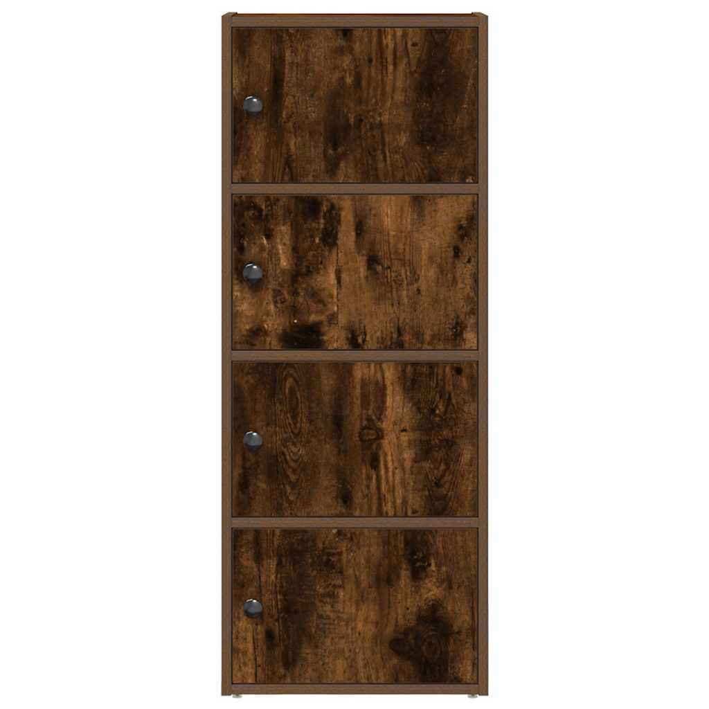 vidaXL Βιβλιοθήκη Καπνιστή Δρυς 40x24x102 εκ. από Επεξεργασμένο Ξύλο