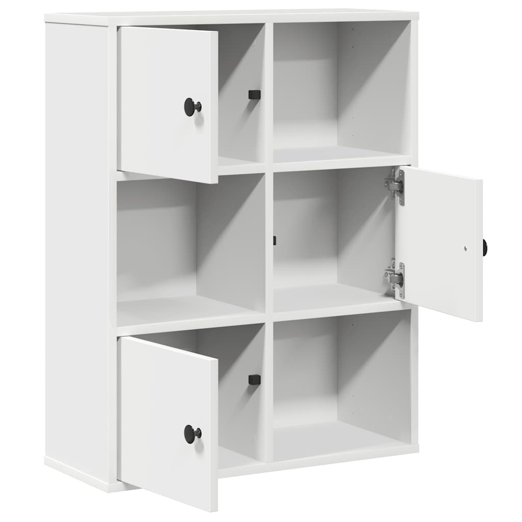 vidaXL Βιβλιοθήκη Λευκή 60x24x76,5 εκ. από Επεξεργασμένο Ξύλο