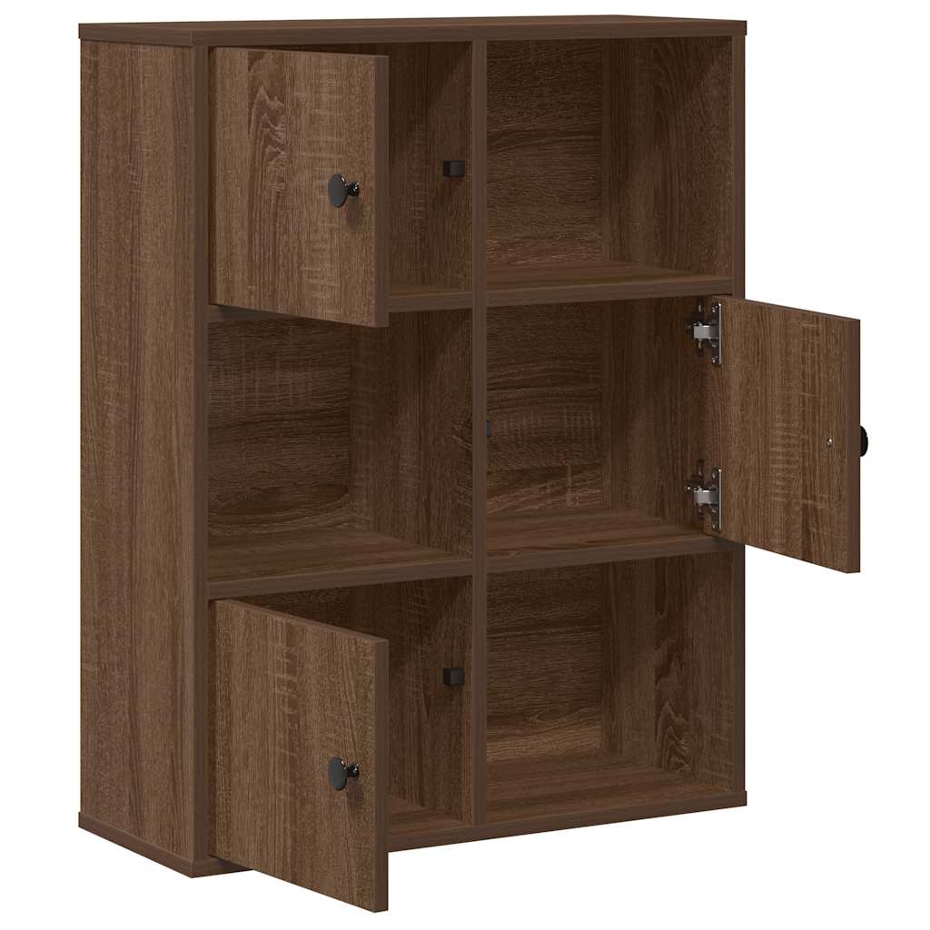vidaXL Βιβλιοθήκη Καφέ Δρυς 60x24x76,5 εκ. από Επεξεργασμένο Ξύλο