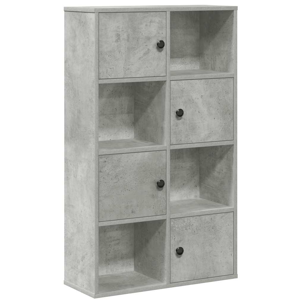 vidaXL Βιβλιοθήκη Γκρι Σκυροδέματος 60x24x101,5 εκ. Επεξεργ. Ξύλο