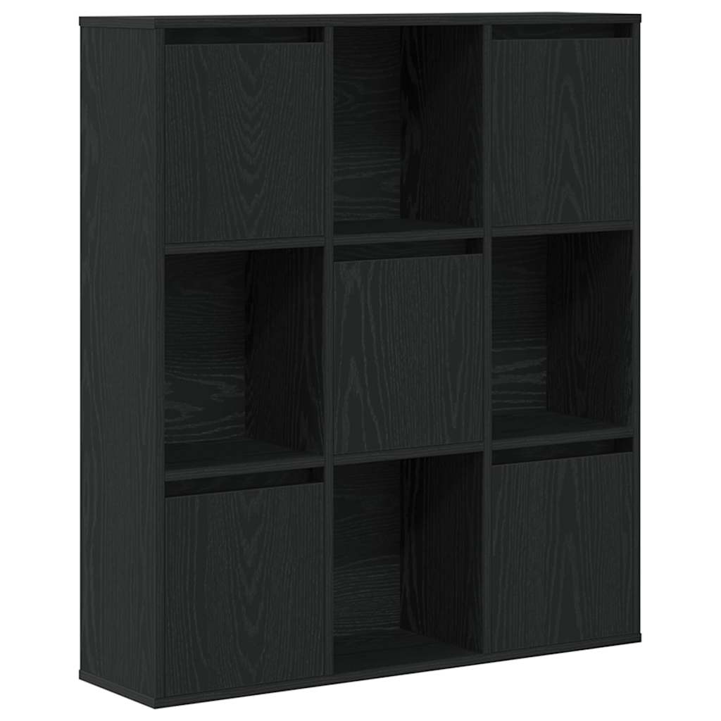 vidaXL Βιβλιοθήκη Μαύρη Δρυς 89x24x101,5 εκ. Κατασκευασμένο ξύλο