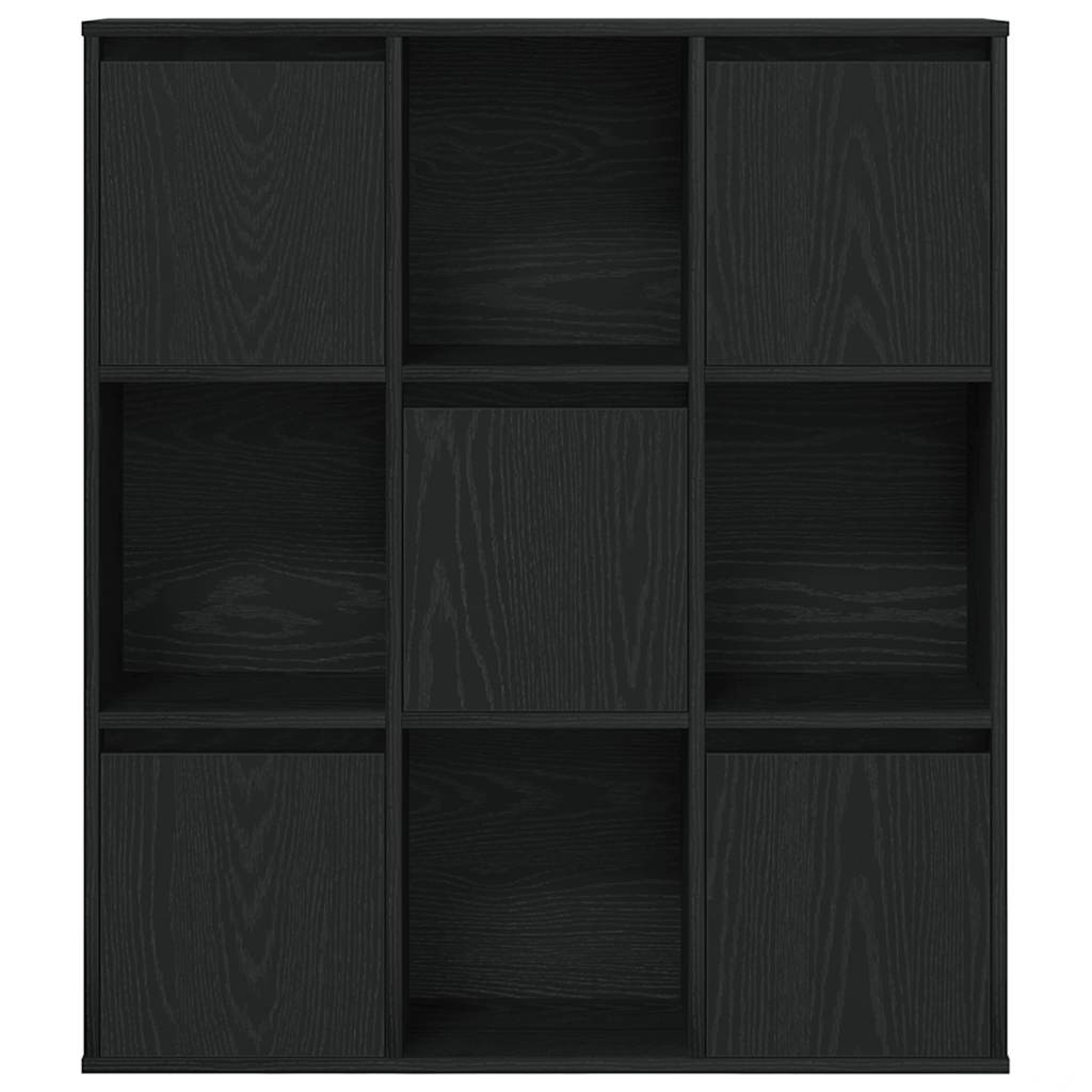 vidaXL Βιβλιοθήκη Μαύρη Δρυς 89x24x101,5 εκ. Κατασκευασμένο ξύλο