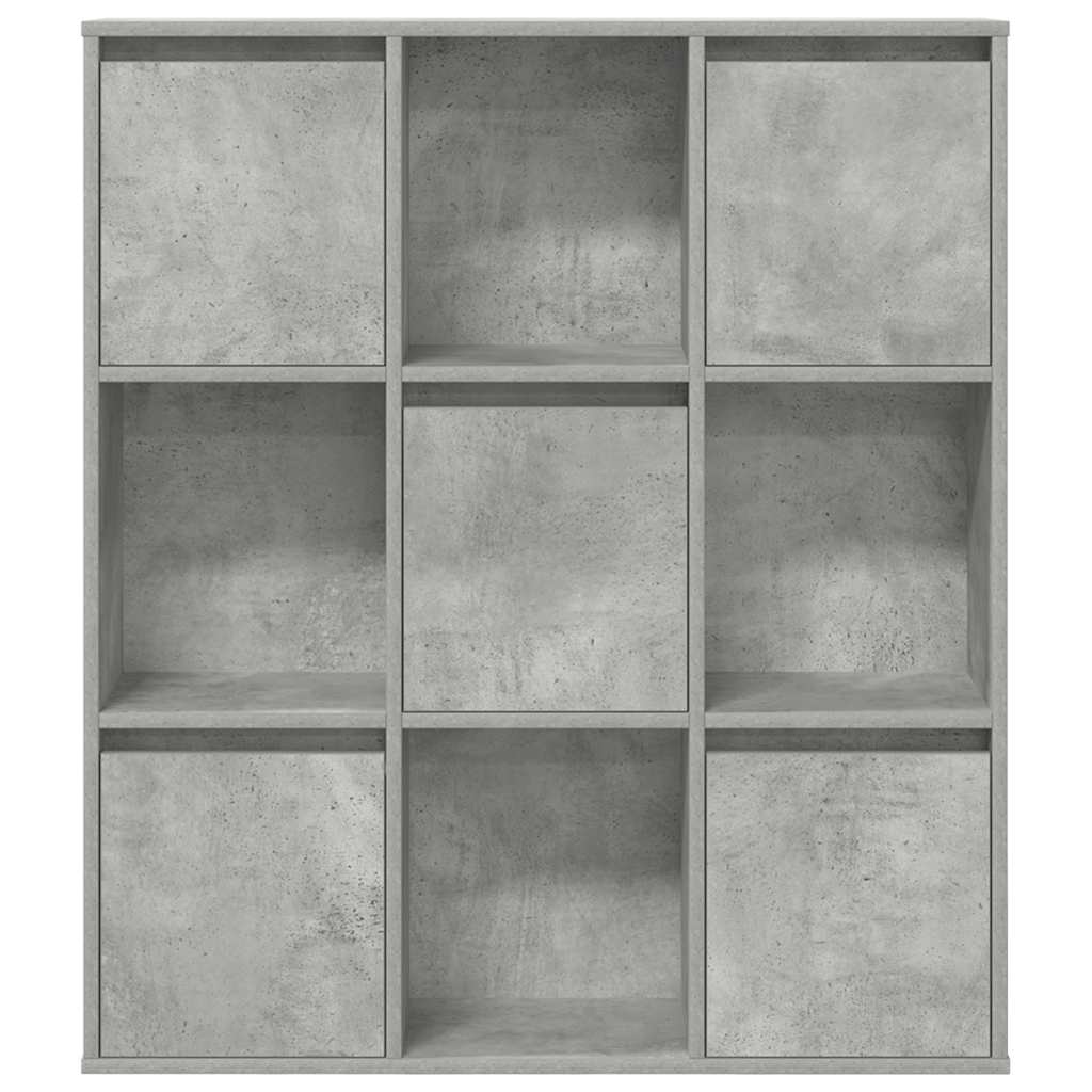 vidaXL Βιβλιοθήκη Γκρι Σκυροδέματος 89x24x101,5 εκ. Επεξεργ. Ξύλο
