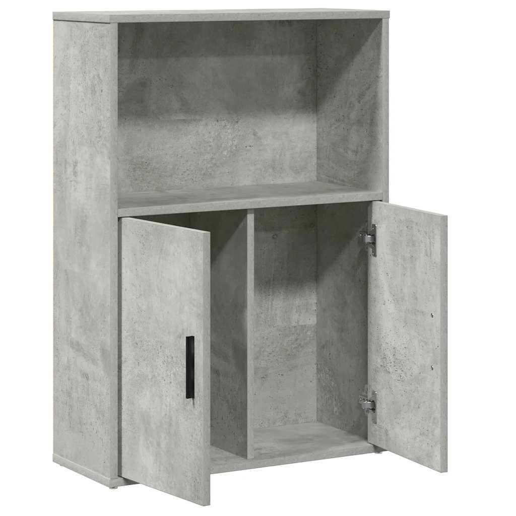 vidaXL Βιβλιοθήκη Γκρι Σκυροδέματος 60x24x85 εκ. Επεξεργ. Ξύλο