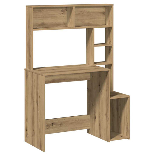 vidaXL Γραφείο με Ράφια Αρτισιανή Δρυς 100x45x140εκ Επεξεργασμένο Ξύλο