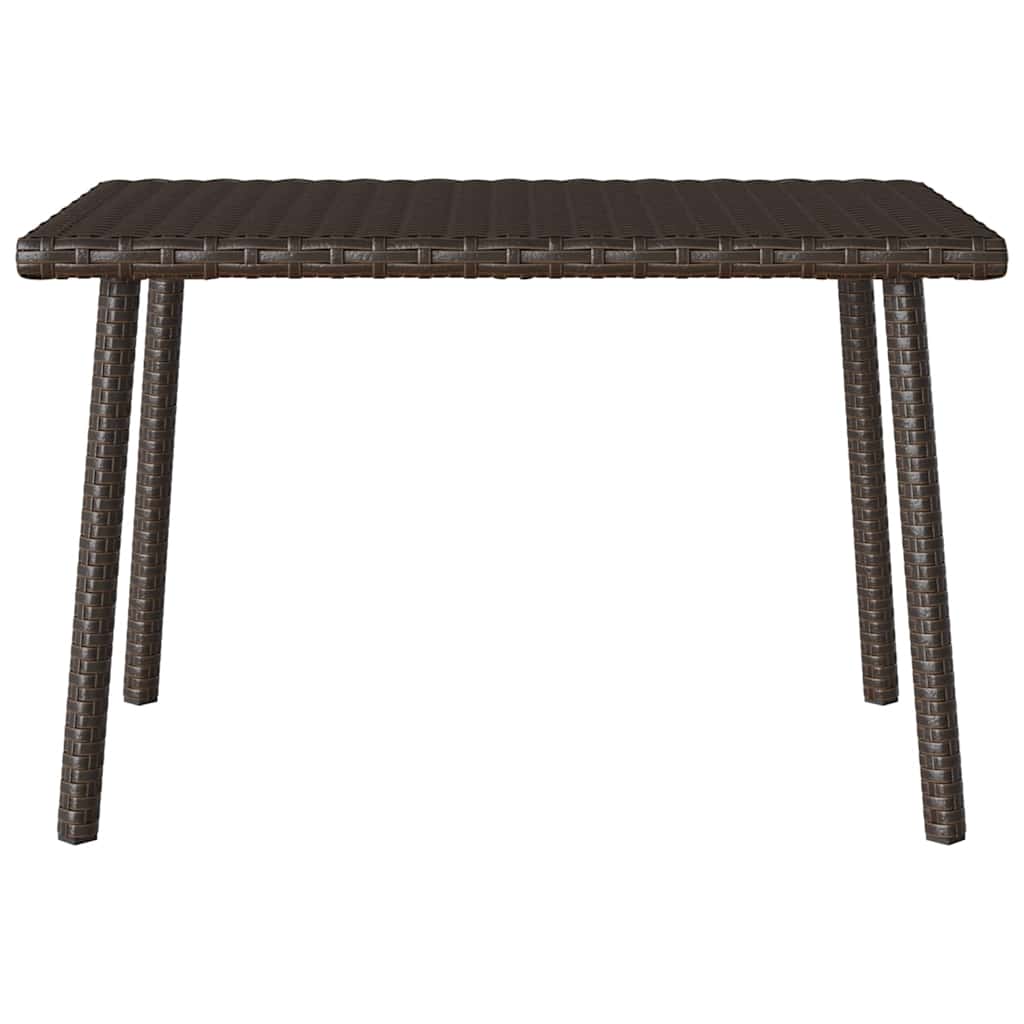 vidaXL Κήπος Τραπέζι καφέ ορθογώνιο καφέ 60x40x37 cm Poly Rattan