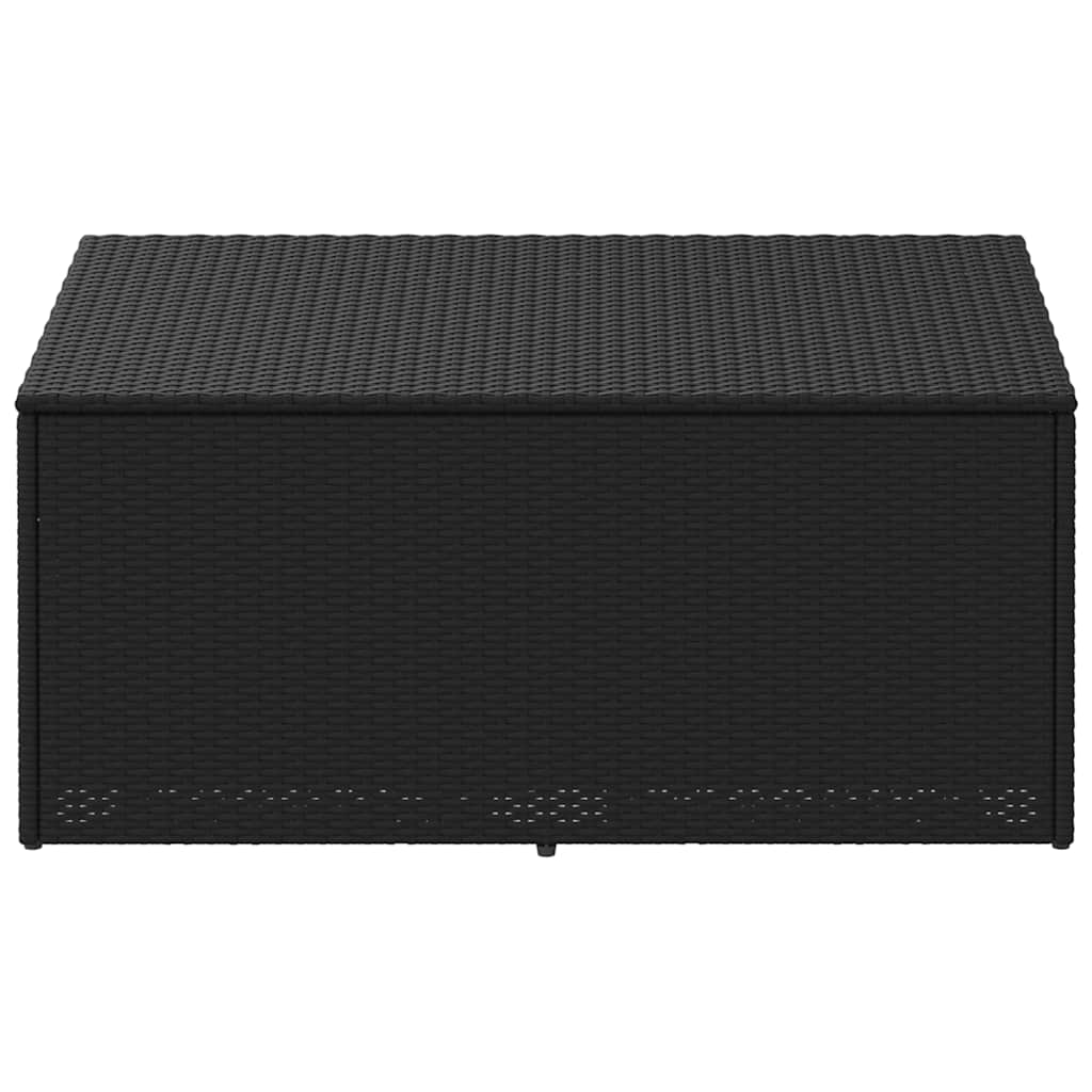 vidaXL Κήπος κουτί αποθήκευσης μαύρο 110x50x58 cm Poly Rattan