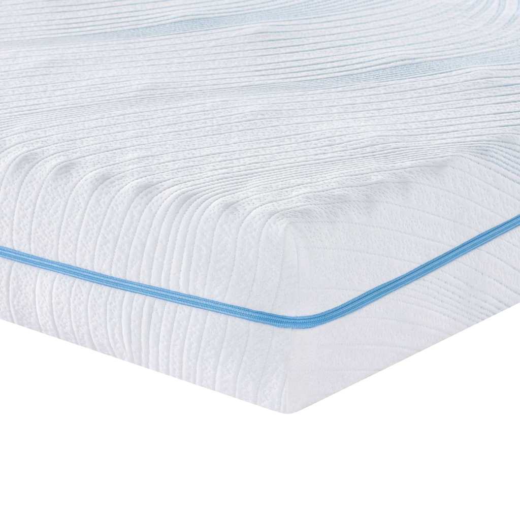 vidaXL Στρώμα Λευκό 120 x 200 cm Ζακάρ ύφασμα