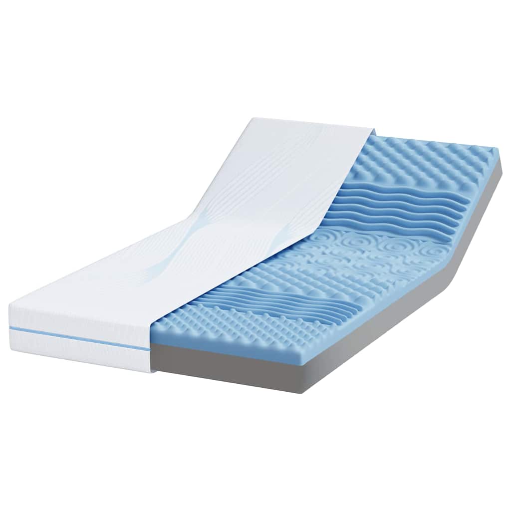 vidaXL Στρώμα Λευκό 120 x 200 cm Ζακάρ ύφασμα