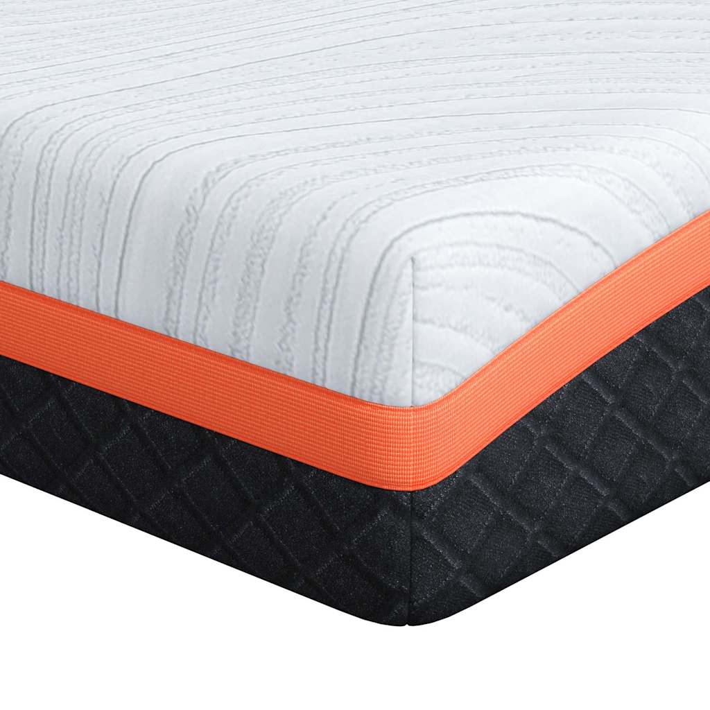 vidaXL Στρώμα Λευκό και Μαύρο 140 x 200 cm Ζακάρ ύφασμα