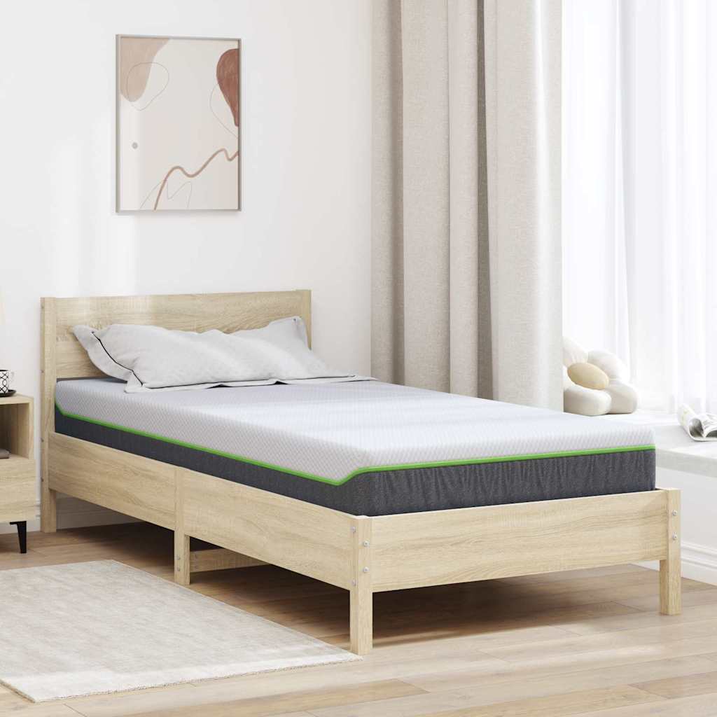 vidaXL Στρώμα Λευκό και Γκρι 90 x 200 cm Τσέπες ελατηρίων