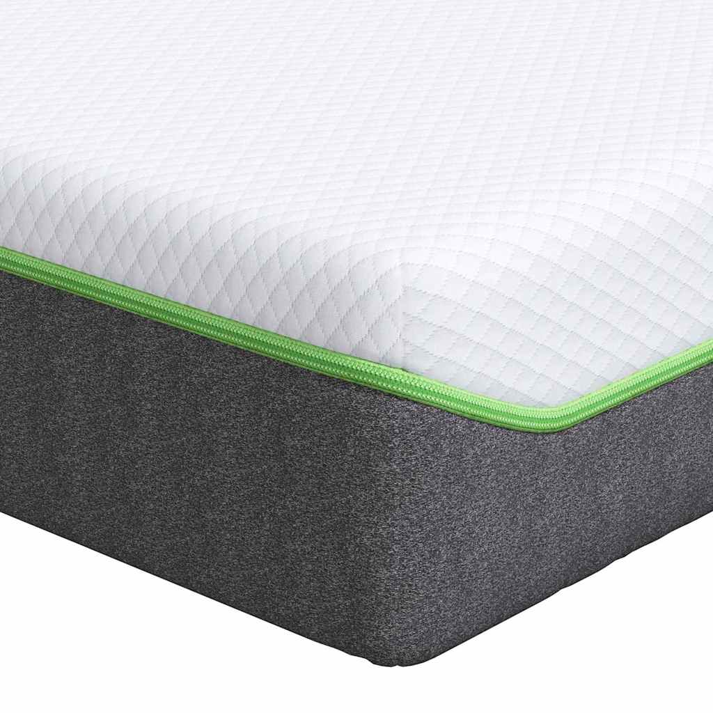 vidaXL Στρώμα Λευκό και Γκρι 90 x 200 cm Τσέπες ελατηρίων