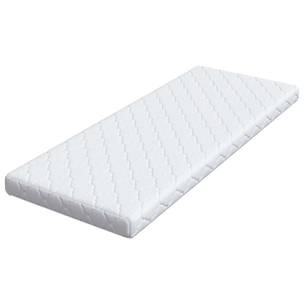 vidaXL Στρώμα Λευκό 80 x 200 cm Ζακάρ ύφασμα