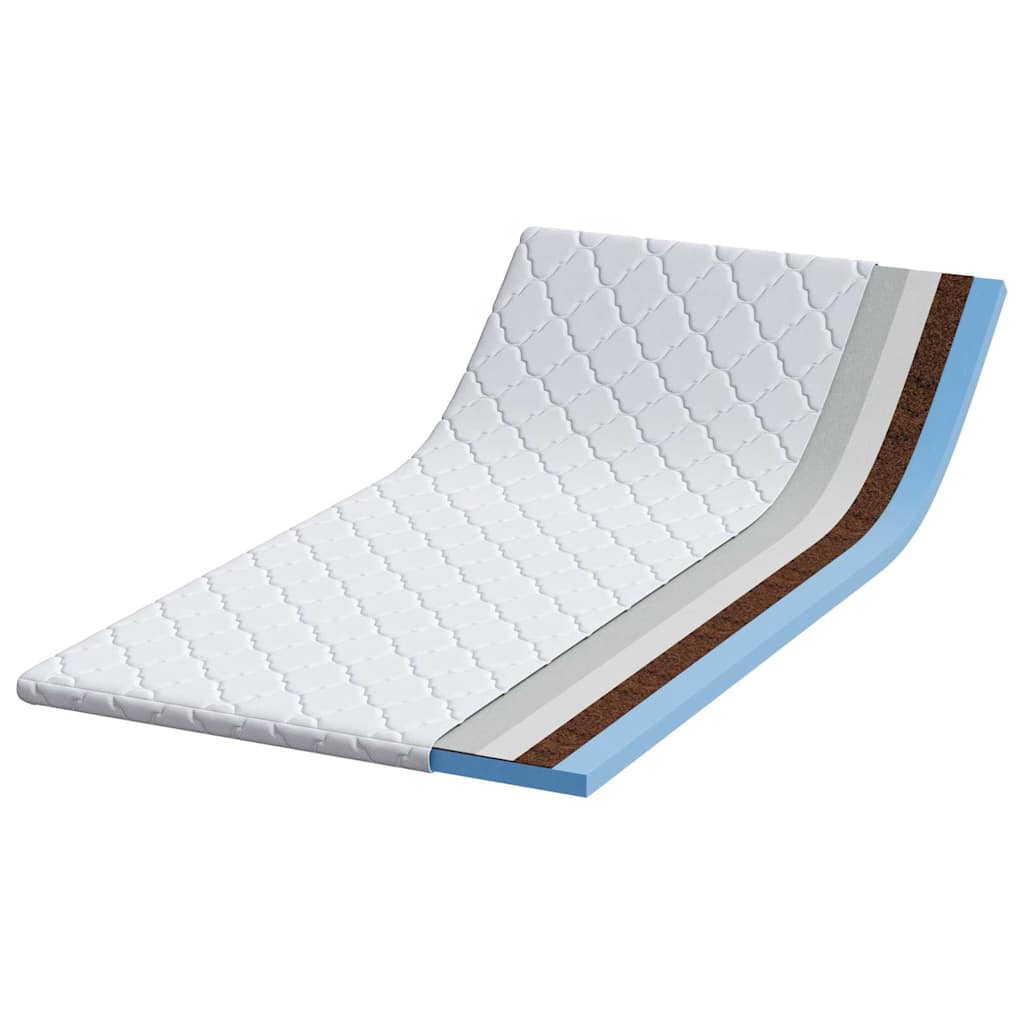 vidaXL Κουβέρτα Καρύδας Λευκό 140 x 190 cm Ζακάρ ύφασμα