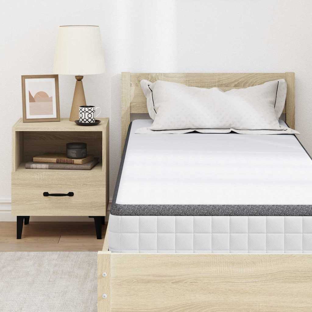 vidaXL Στρώμα Μέτρια μαλακό 70 x 200 cm Λευκό και Γκρι