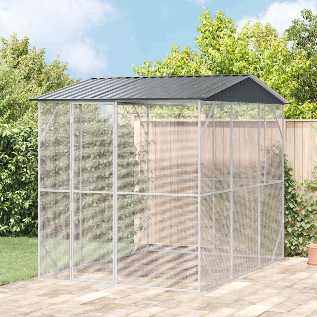vidaXL Κλουβί Πουλιών Ανθρακί 227 x 310 x 247 εκ