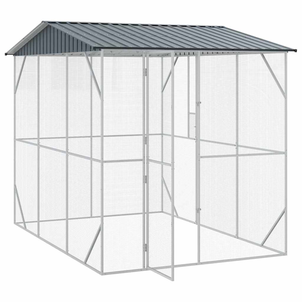 vidaXL Κλουβί Πουλιών Ανθρακί 227 x 310 x 247 εκ
