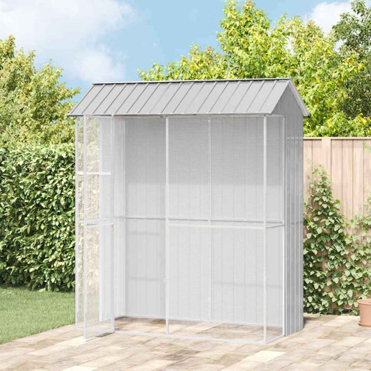 vidaXL Κλουβί πουλιών Γκρι 215x110x247 εκ Χάλυβας